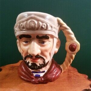 Vintage NASCO Medieval Knight Ceramic Toby Jug Character Mug Made in Japan